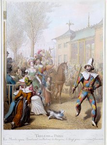 Mardi Gras na Boulevard des Italians w Paryżu Ilustracja George