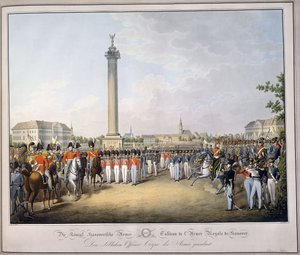 Tablica Królewskiej Armii Hanoweru, z „Tableau des Armees de l„Europe”, Luwig Von Kleist, c.1828-1845