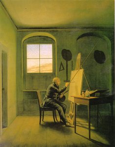 Caspar David Friedrich w studiu autorstwa Georg Friedrich Kersting