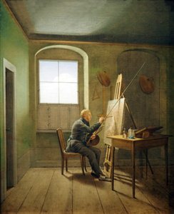 Niemcy: Caspar David Friedrich w swojej pracowni Caspar David Friedrich w swojej pracowni (1811) autorstwa Georg Friedrich Kersting