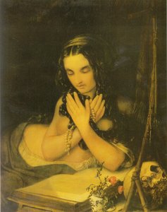 Niemiecki:  Maria Magdalena Pokutująca Maria Magadalene autorstwa Georg Friedrich Kersting