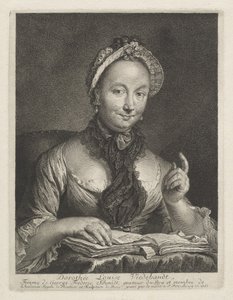 Dorothée Louise Viedebandt (żona artysty) autorstwa Georg Friedrich Schmidt