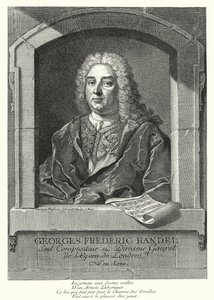 George Frideric Handel, niemiecki kompozytor barokowy (grafika)