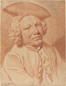 Portret mężczyzny w kapeluszu tricorn autorstwa Georg Friedrich Schmidt