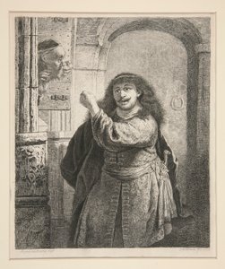 Samson zagraża swojemu teście autorstwa Georg Friedrich Schmidt