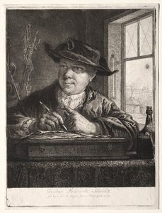 Autoportret. autorstwa Georg Friedrich Schmidt