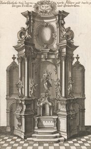 Projekt Ołtarza Monumentalnego, Tablica c z Inwentarza Nowego Innego..., Druk ok. 1750-56. autorstwa Georg Gottfried Winckler