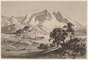 Widok na Albe i Monte Velino w Abruzzi autorstwa Georg Heinrich Busse