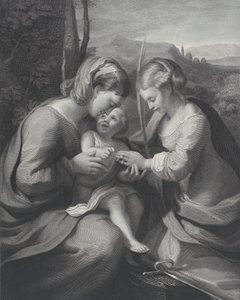 Mistyczne zaślubiny św. Katarzyny, ca. 1831. autorstwa Georg Jacob Felsing
