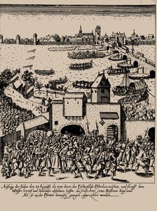 Powstanie Fettmilcha. Wypędzenie żydów z Frankfurtu 23 sierpnia 1614 r. 1616-1617. autorstwa Georg Keller