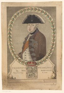 Portret Fryderyka Wilhelma II, króla Prus autorstwa Georg Mathäus Probst
