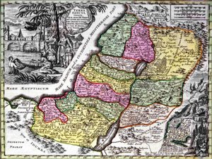 Ziemia Święta (Palestyna) autorstwa Georg Matthäus Seutter
