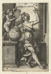 Astronomia Astrologia (tytuł na obiekcie) Siedem sztuk wyzwolonych (tytuł serii) autorstwa Georg Pencz