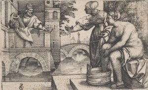 Dawid i Batszeba. autorstwa Georg Pencz