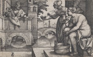 Dawid i Batszeba. autorstwa Georg Pencz