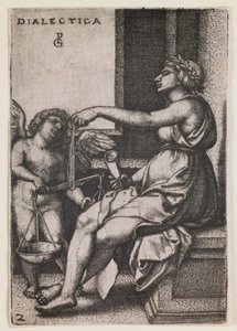 Dialectica, z serii "Sztuki wyzwolone", ok. 1541 (rycina) autorstwa Georg Pencz