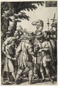 Józef sprzedany przez swoich braci autorstwa Georg Pencz