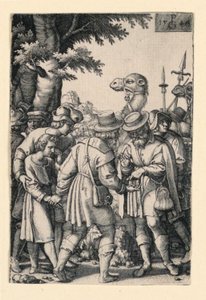 Józef sprzedany przez swoich braci, z Historii Józefa autorstwa Georg Pencz