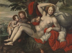 Leda i łabędź, połowa XVI wieku