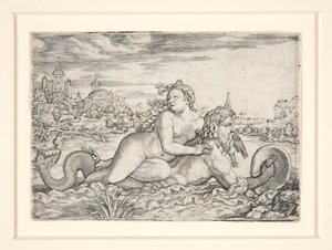 Dziewica porwana przez potwora morskiego autorstwa Georg Pencz