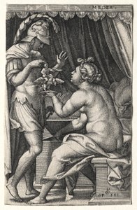 Medea i Jason autorstwa Georg Pencz