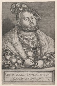 Portret Jana Fryderyka Wspaniałomyślnego, elektora Saksonii autorstwa Georg Pencz