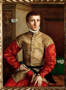 Portret młodego mężczyzny w wieku 18 lat - olej na drewnie, ok. 1900 r. 1544