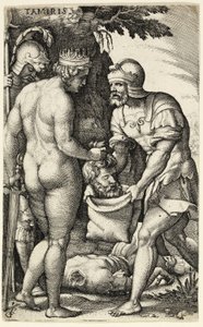 Tamiris, z greckich bohaterek autorstwa Georg Pencz