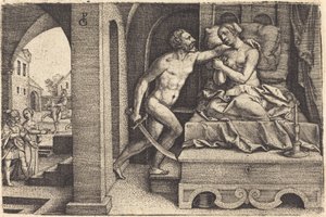 Tarquin i Lukrecja autorstwa Georg Pencz