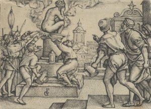 Kurtyzana ukarana, z Opowieści o magu Wergiliuszu. autorstwa Georg Pencz