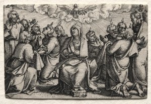 Życie Jezusa Chrystusa: Zstąpienie Ducha Świętego autorstwa Georg Pencz