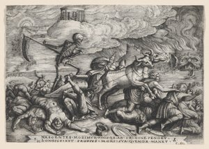 Triumf Śmierci na Czas, z Triumfu Petrarki. autorstwa Georg Pencz