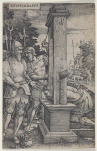 Titus Manlius, z Roman Heroes, 1535. autorstwa Georg Pencz