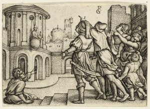 Wergiliusz Mag wiszący w Koszu autorstwa Georg Pencz