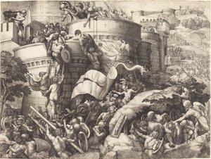 Zdobycie Cartageny autorstwa Georg Pencz after Giulio Romano