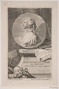 Aktorka Anna Catharina von Passow autorstwa Georg Vilhelm Baurenfeind