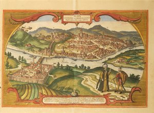 Budapeszt z Miast Świata – Georg Braun autorstwa Georg Braun and Hogenberg Franz