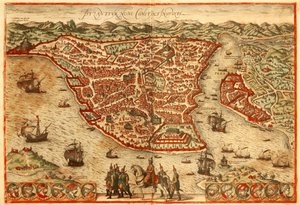 Stambuł autorstwa Georg and Hogenberg Franz (1535-90) Braun