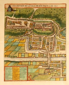 Mapa Bar-Le-Duc z miast świata autorstwa Georga Braun autorstwa Georg Braun and Hogenberg Franz