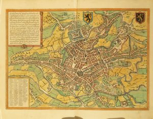 Mapa Gandawy, Gand z miast świata autorstwa Georga Braun autorstwa Georg Braun and Hogenberg Franz
