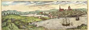 Sztokholm, Szwecja autorstwa Georg and Hogenberg Franz (1535 90) Braun