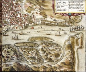 Goa Według Atlasu „Miasta świata” Brauna i Hogenberga autorstwa Georg Braun and Hogenberg Franz