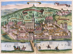 Przemysl, Poland (engraving autorstwa Georg Braun and Hogenberg Franz