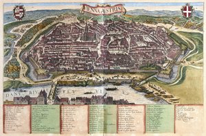 Wiedeń, Austria (grawerowanie autorstwa Georg Braun and Hogenberg Franz