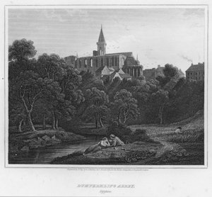 Opactwo Dumfermling, Fifeshire (grawerowanie)