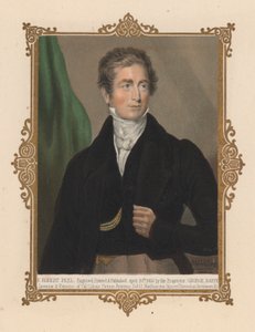 Sir Robert Peel, brytyjski polityk i dwukrotny premier (kolor lito) autorstwa George (after) Baxter