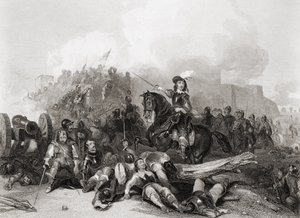 Bristolio šturmas, 1643 m. liepos 26 d., išgraviruotas J.C. Varrall (graviravimas)poli