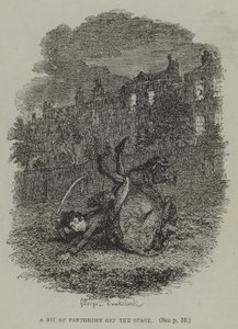 Trochę pantomimy poza sceną (grawerunek) autorstwa George (after) Cruikshank