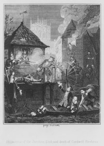 Rozproszenie Klubu Jakobitów i śmierć Cordwell Firebras (grawerowanie) autorstwa George (after) Cruikshank