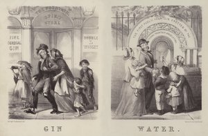 Gin i Woda (grawerowanie) autorstwa George (after) Cruikshank